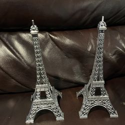 2 New In Box Silver Eiffel Towers Paris $6 For Both