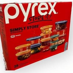BRAND NEW 📦 Pyrex 28 Piece Glass Containers w/Lids