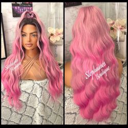 Human Hair Blended Lace Front Wig 