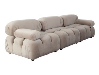 Paloma Mink Tan Velvet Modular Sectional  / 3-piece