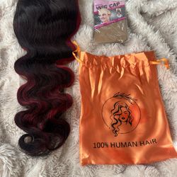 13X6 Burgundy Lace front Wigs Human Hair Ombre Lace Front Wig 26inch 1B/27/99J Highlight Lace Front Wig Human Hair Burgundy Colored Body Wave Wigs Pre