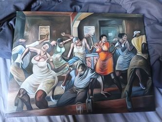 Canvas Wall Art Print Dancing Figures