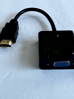 HDMI to VGA, Uni-Directional Gold-Plated HDMI to VGA Adapter (Male to Female) for Computer, Desktop, Laptop, PC, Monitor, Projector, HDTV, Chromebook,