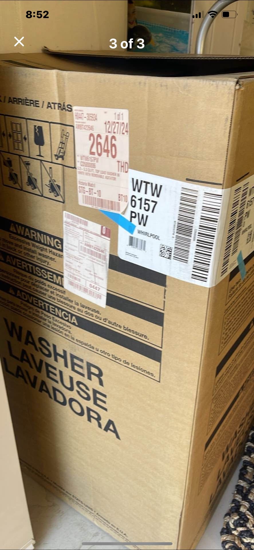 Whirlpool Washer 5.2-5.3 Top Load 