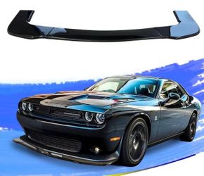 For 15-22 Dodge Challenger SRT Style Front Bumper Lip Splitter Mayte black 1 pcs  Abs