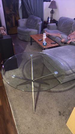 Round glass kitchen table