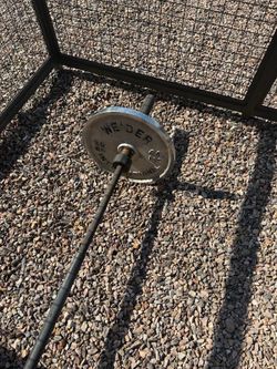 180 lbs weights Plus 45 lbs Olympic bar