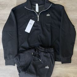 Alo quarter zip set black