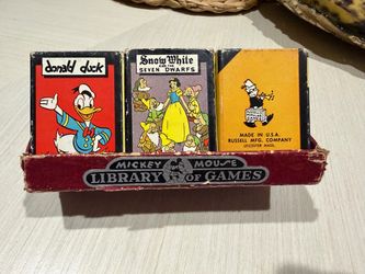 1946 Mickey Mouse Library of Games Vintage Card Set