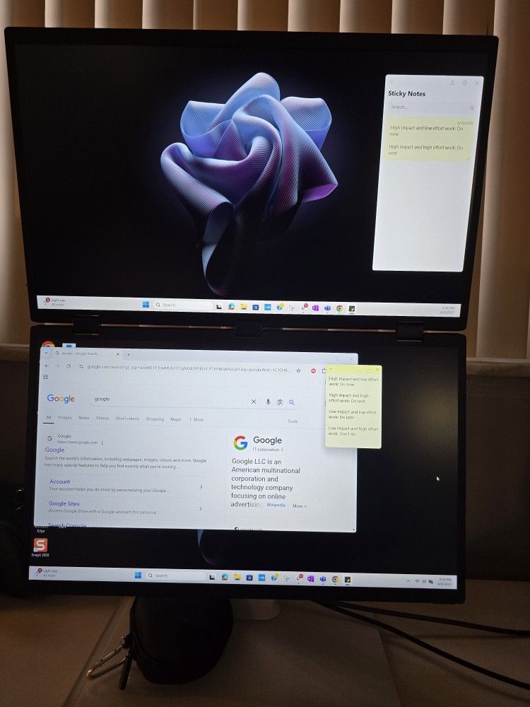 PORTABLE MONITOR DUAL FOLDING 2 ( 18.5) INCH SCREEN
