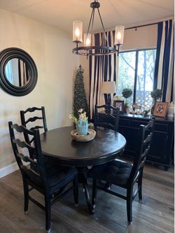 Dining table set -table, chairs, buffet table & mirror