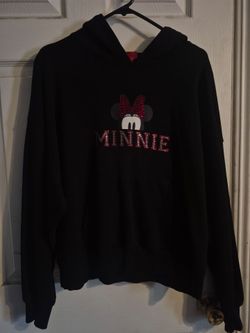 1XL Minnie Mouse blinged logo black sweater