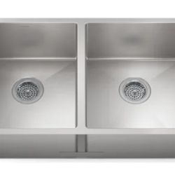 Kohler Strive 32" Double Basin Undermount 16-Gauge Stainless Steel Kitchen Sink 