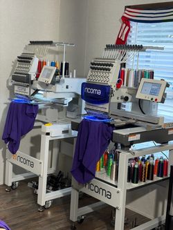 Ricoma Commercial Embroidery Machines – Set of 2