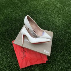 Christian Louboutin White Heels 