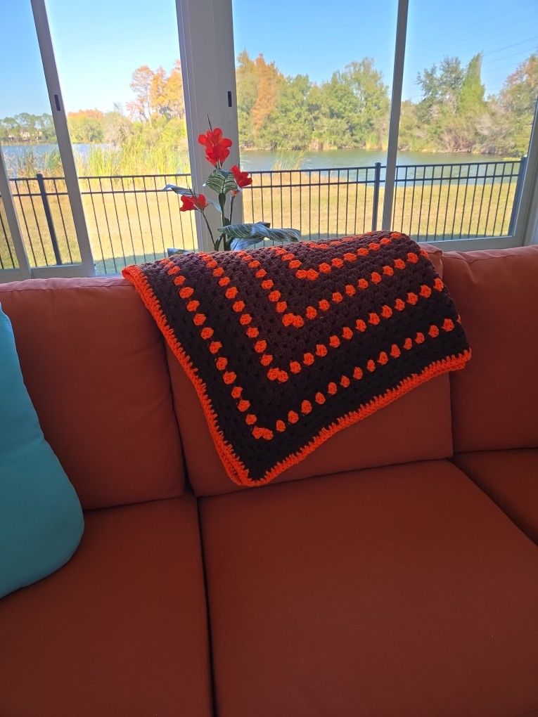 Afghan Crochet Throw 42×46