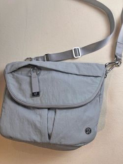 Lululemon All Night Festival Bag 5L Purse Tote Gray Zip Fold-over