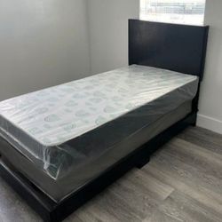 NEW TWIN MATTRESS WITH BOX SPRING ♨️ Bed frame sold separately 