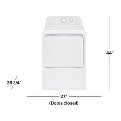 🔥 NEW Hotpoint - 6.2 Cu. Ft. 4-Cycle Electric Dryer - White /Gray Backsplash