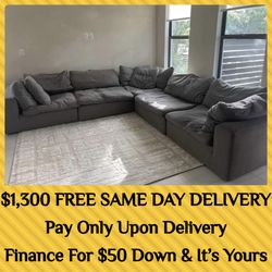 sectional sectionals gray grey cloud couch couches sofa sofas