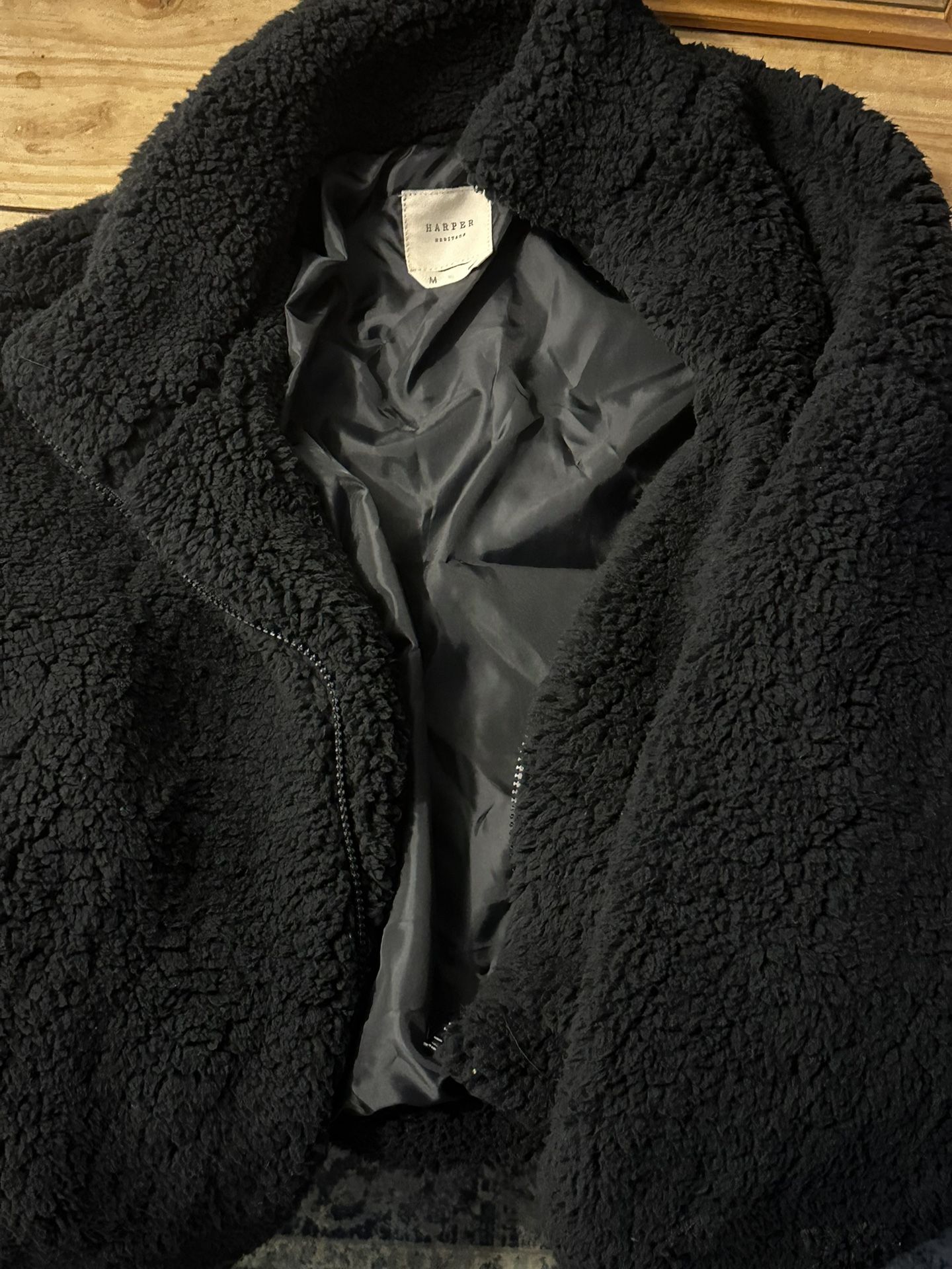 Harper Fluffy Black Jacket