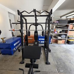 Smith Machine 2001 | Multi-Use Adj Bench | Gym Equipment | Fitness | Squat Rack | Excercise |🔴WEIGHTS AND BARBELL SOLD SEPARATELY 🔴 FREE DELIVERY 🚚