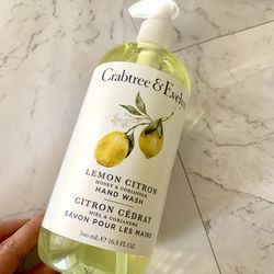 Crabtree And Evelyn Lemon Citron Honey And Coriander Hand Wash Soap Liquid Pump