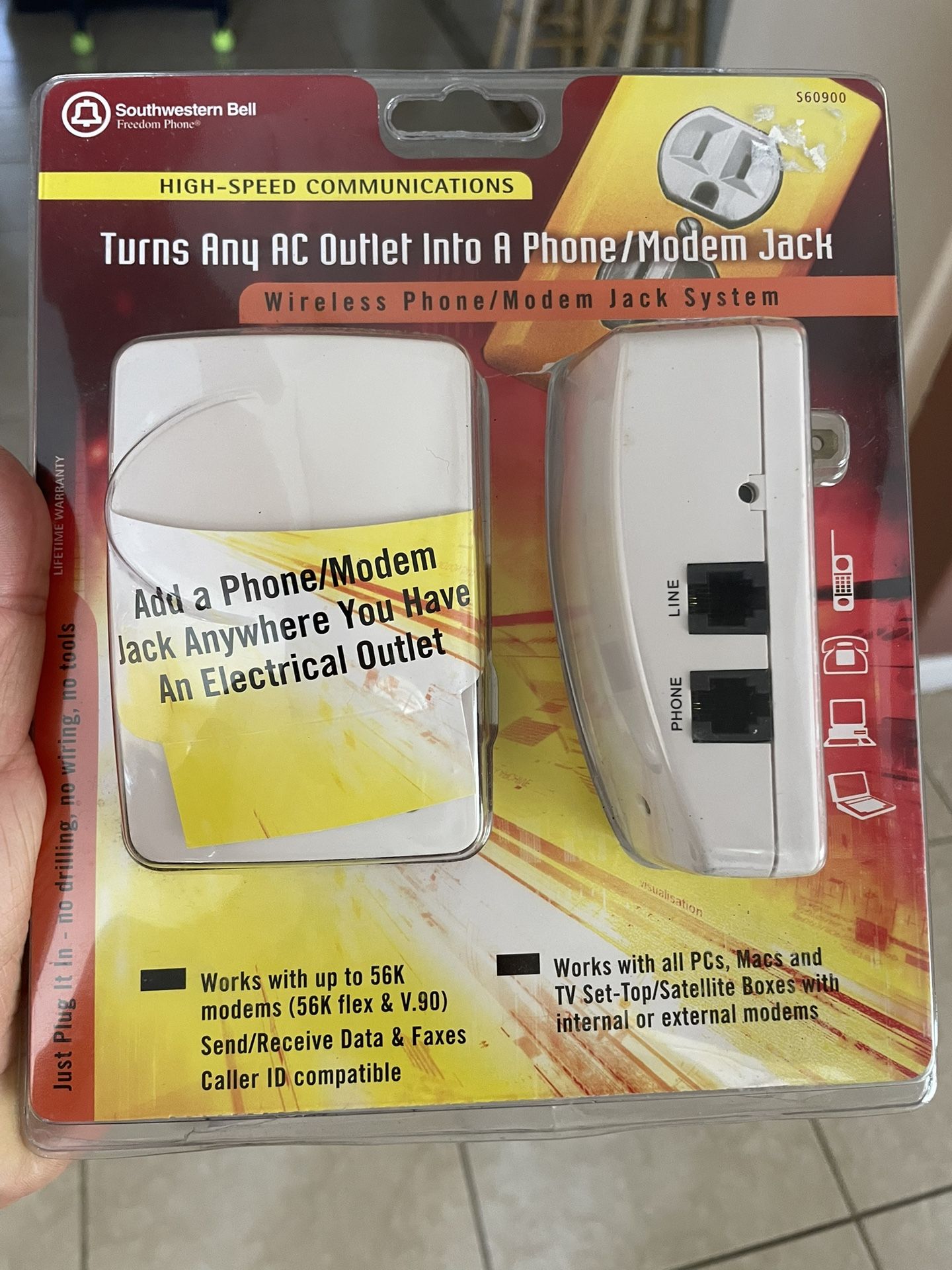 Wireless Phone/Modem Jack System