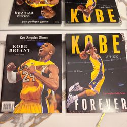 Kobe Bryant Memorabilia Magazine’s, Lakers, Los Angeles Times, Forever Mamba, $30 each