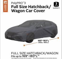 Hatchback Car Cover 183”Lx59”Wx51”H