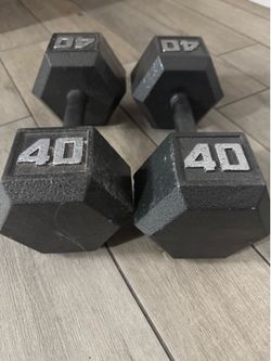 40lb hex dumbbell set