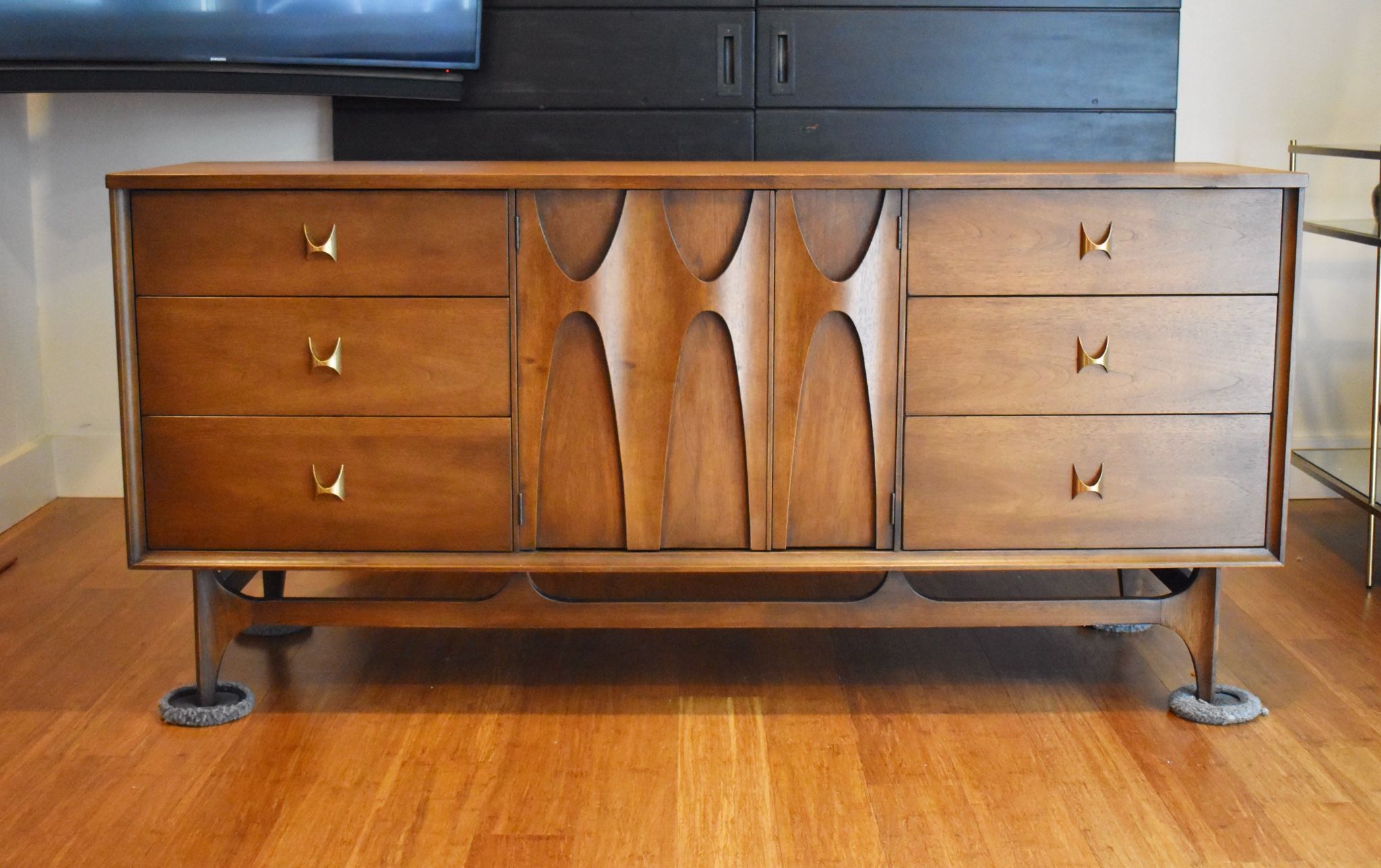 Restored Broyhill Brasilia 66” credenza/dresser