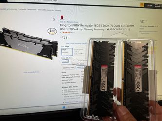 Kingston FURY Renegade DDR4 16GB 3600MHz Kit of 2