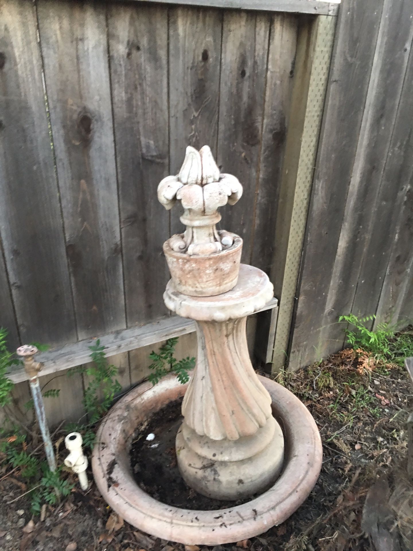 4 1/2 feet tall fountain