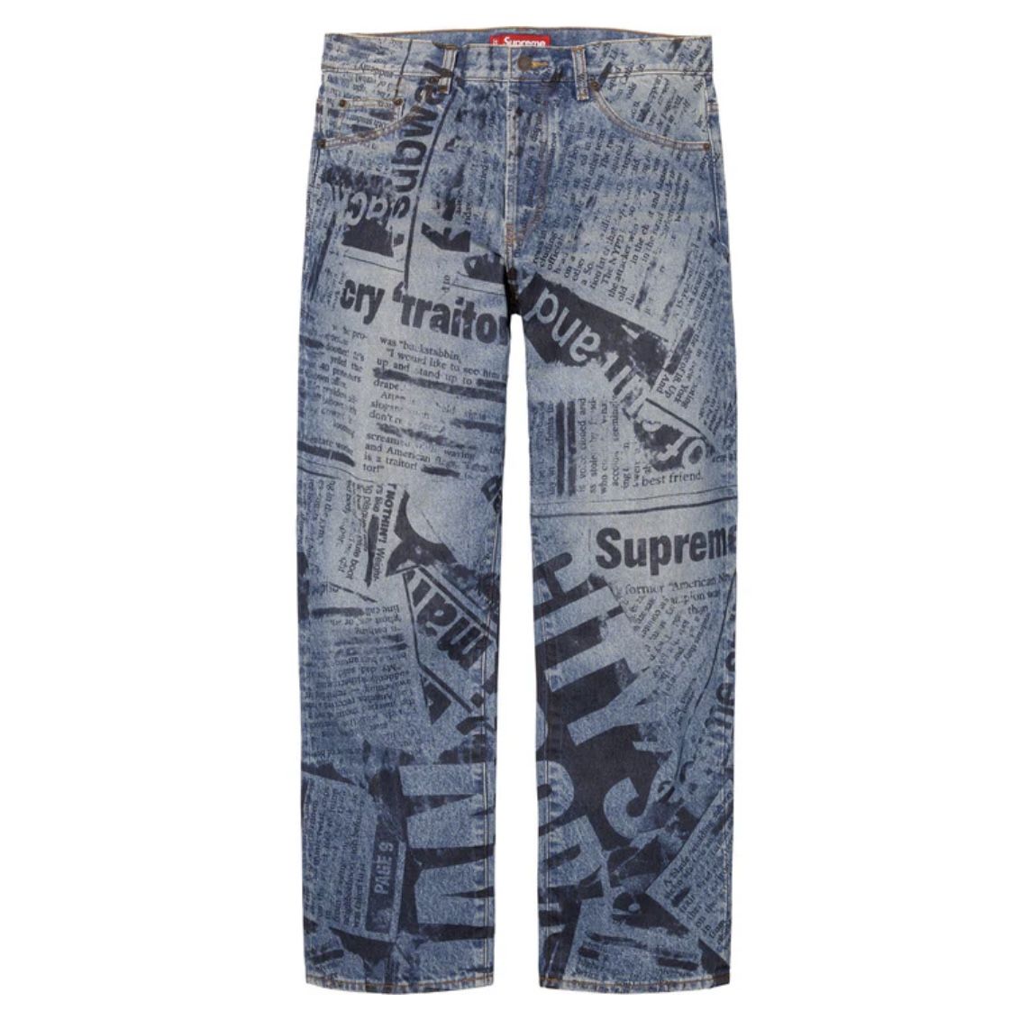 SUPREME “NEWSPAPER” JEANS SIZE 34 MENS 
