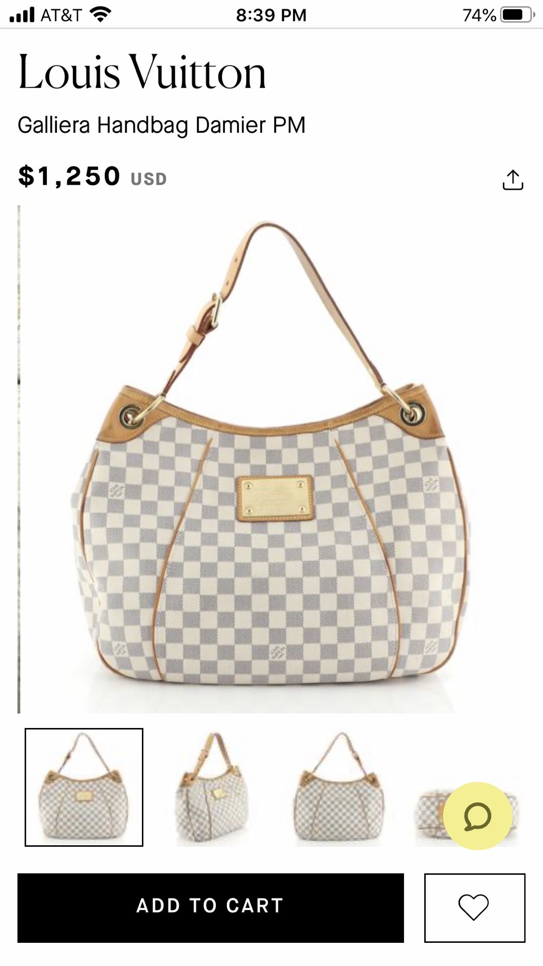 Louis Vuitton Galliera Handbag Damien PM