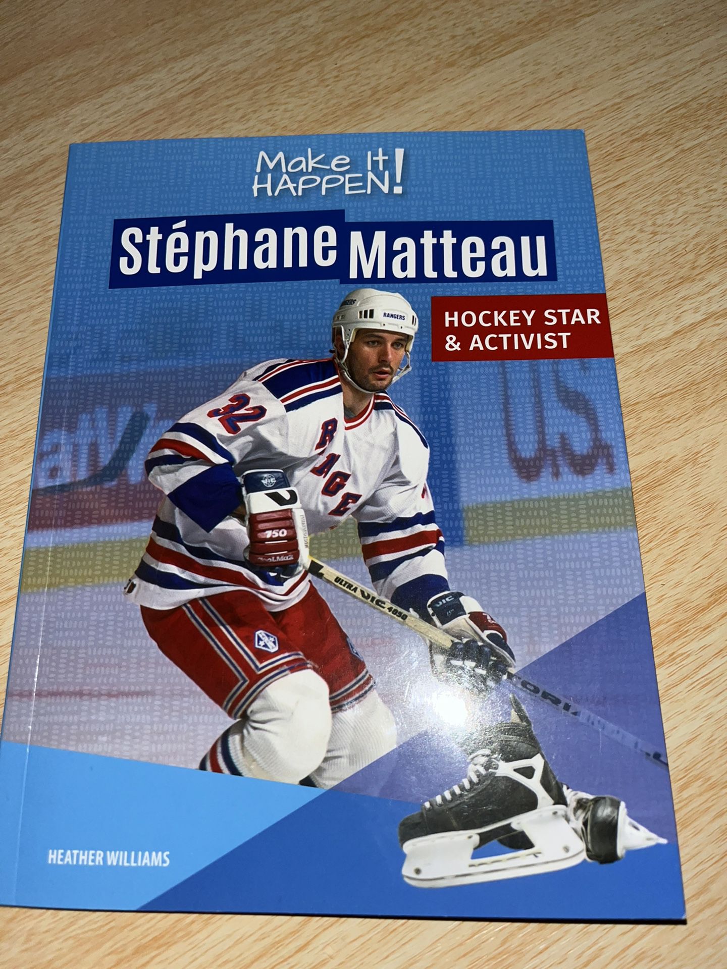 signed book by hockey player stephane matteau 