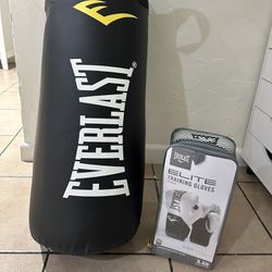 Short New Punching Bag With Gloves