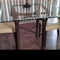 Glass Table W/ 2 Chairs 