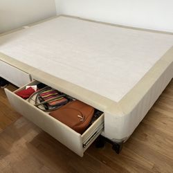 Queen Box spring With Storage Drawers