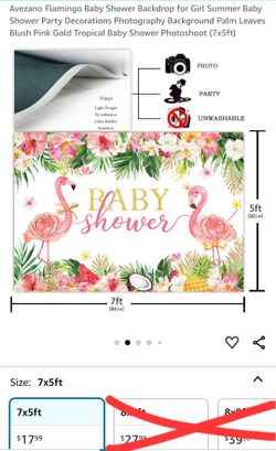 Flamingo Baby Shower Backdrop