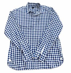 J.Crew Men’s Large Blue White Checkered Button Down Shirt