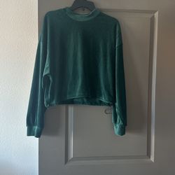 Green Velvet Top