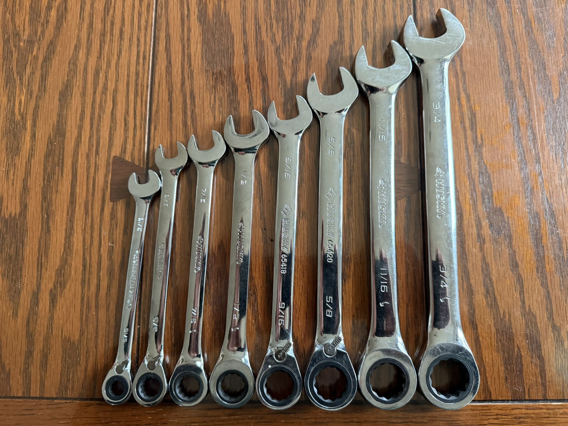 Husky 8 Piece SAE Ratcheting Wrench Set