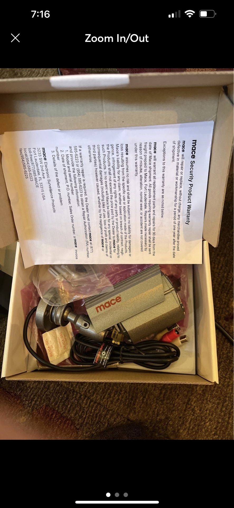 Mace CAM74CIR Security Camera