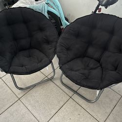 Black Saucer Chairs