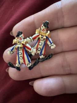 Antique Clown Earrings