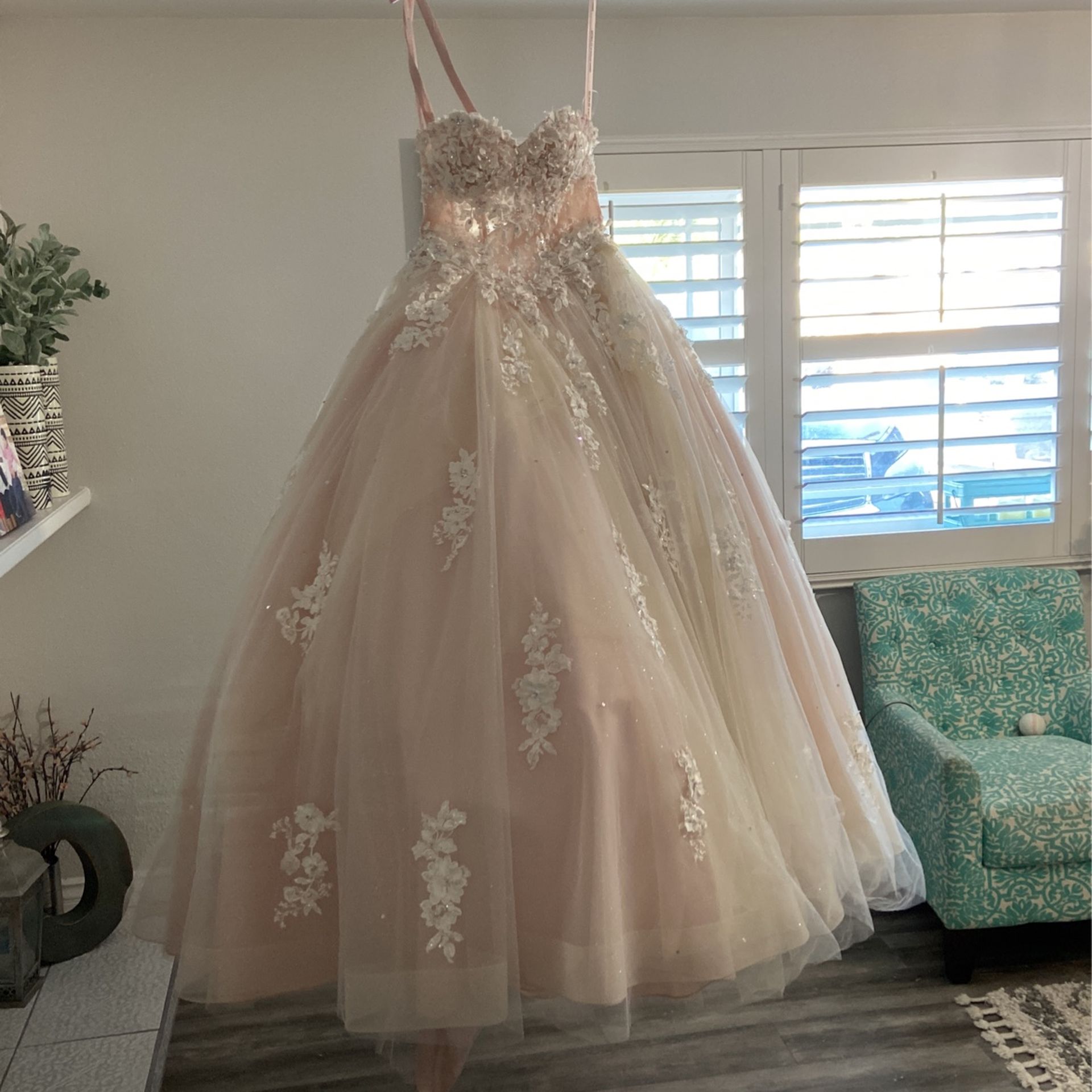 Moda 2000 Volume 2 Iv/champ/blush Quinceañera Dress