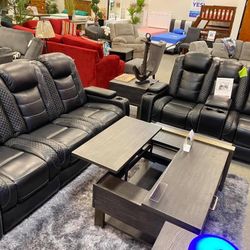 Power Reclining Sofa And Love Seat $1 Down No Credit Check Financing