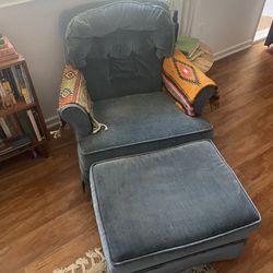 Vintage Blue Easy Chair 